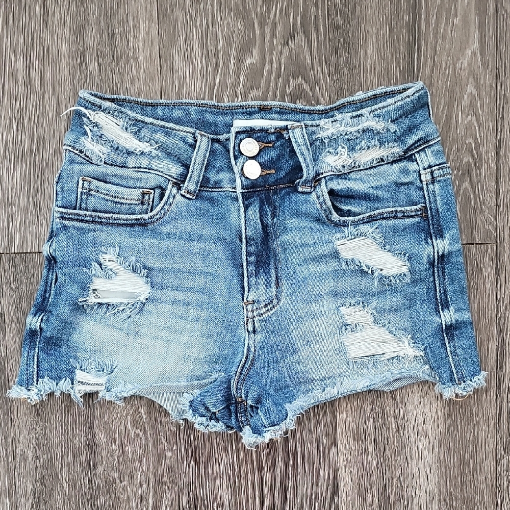 Flying Monkey Blue Distressed Jean Shorts